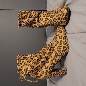 Breekelles Cheetah Print Heeled Boot